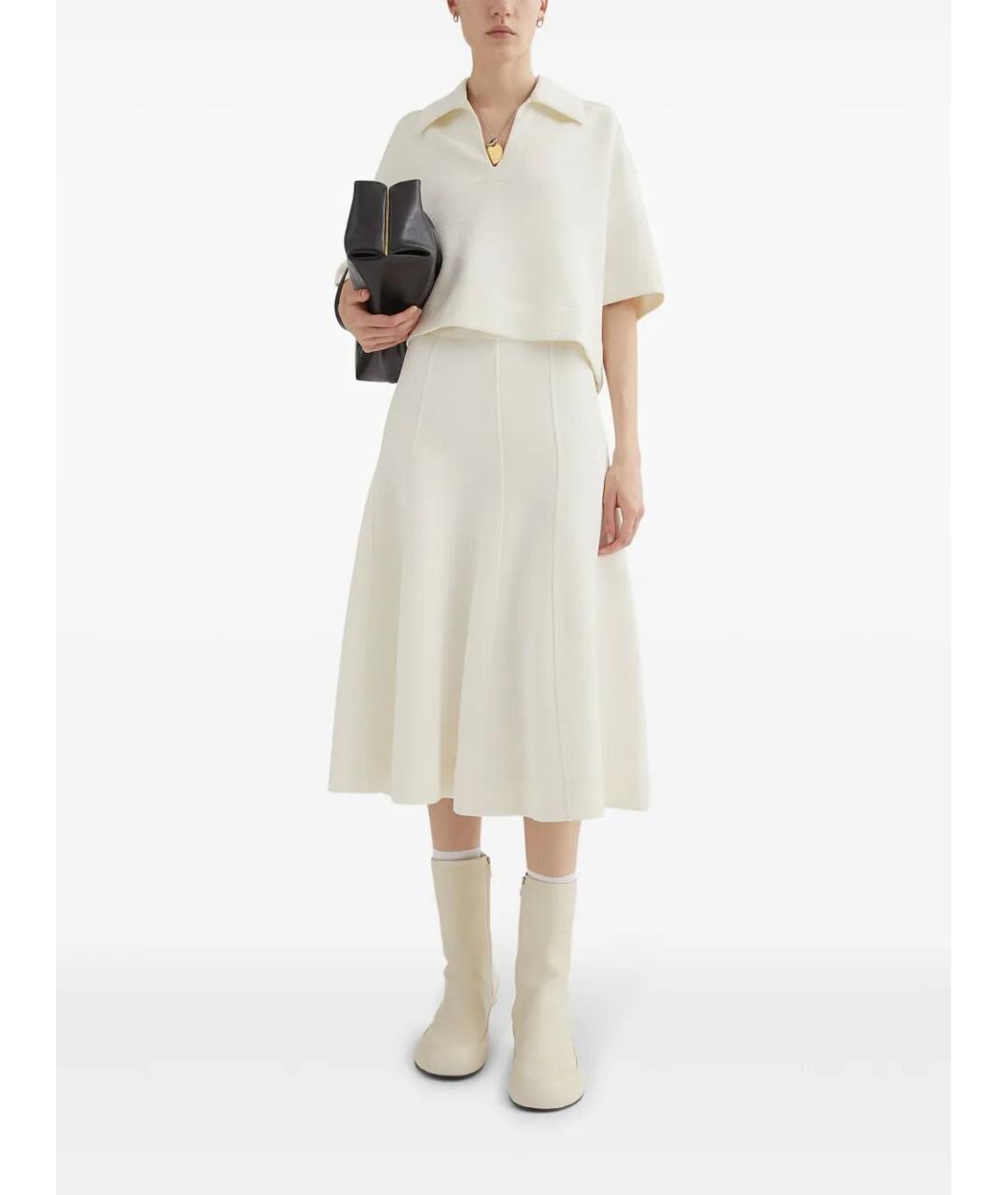 JIL SANDER Белая вискозная футболка, фото 5
