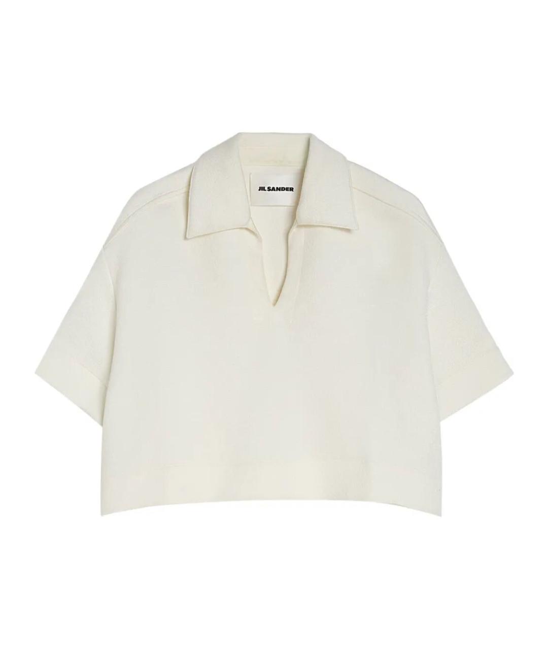 JIL SANDER Белая вискозная футболка, фото 1