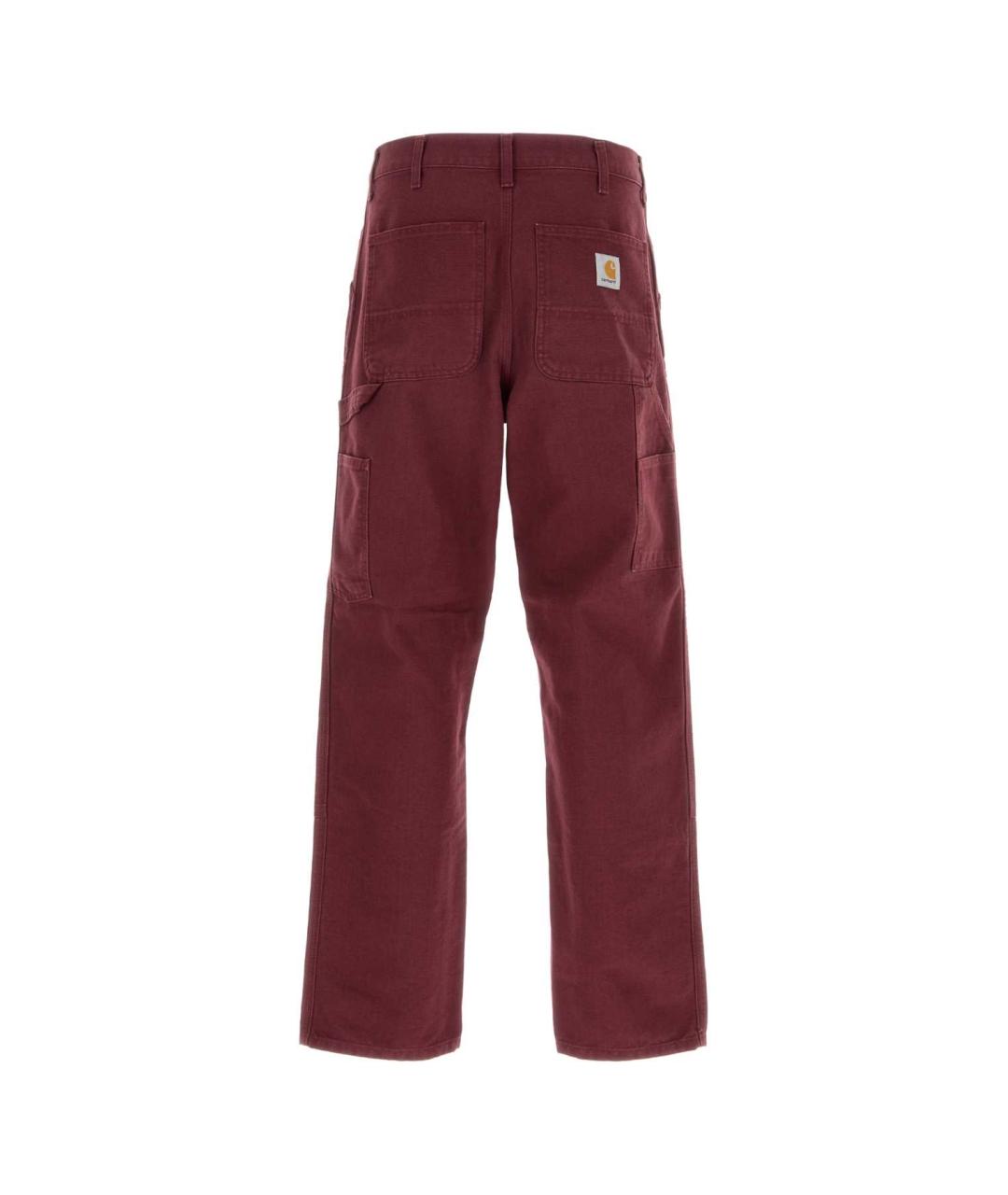 CARHARTT WIP Бордовые хлопковые прямые джинсы, фото 2