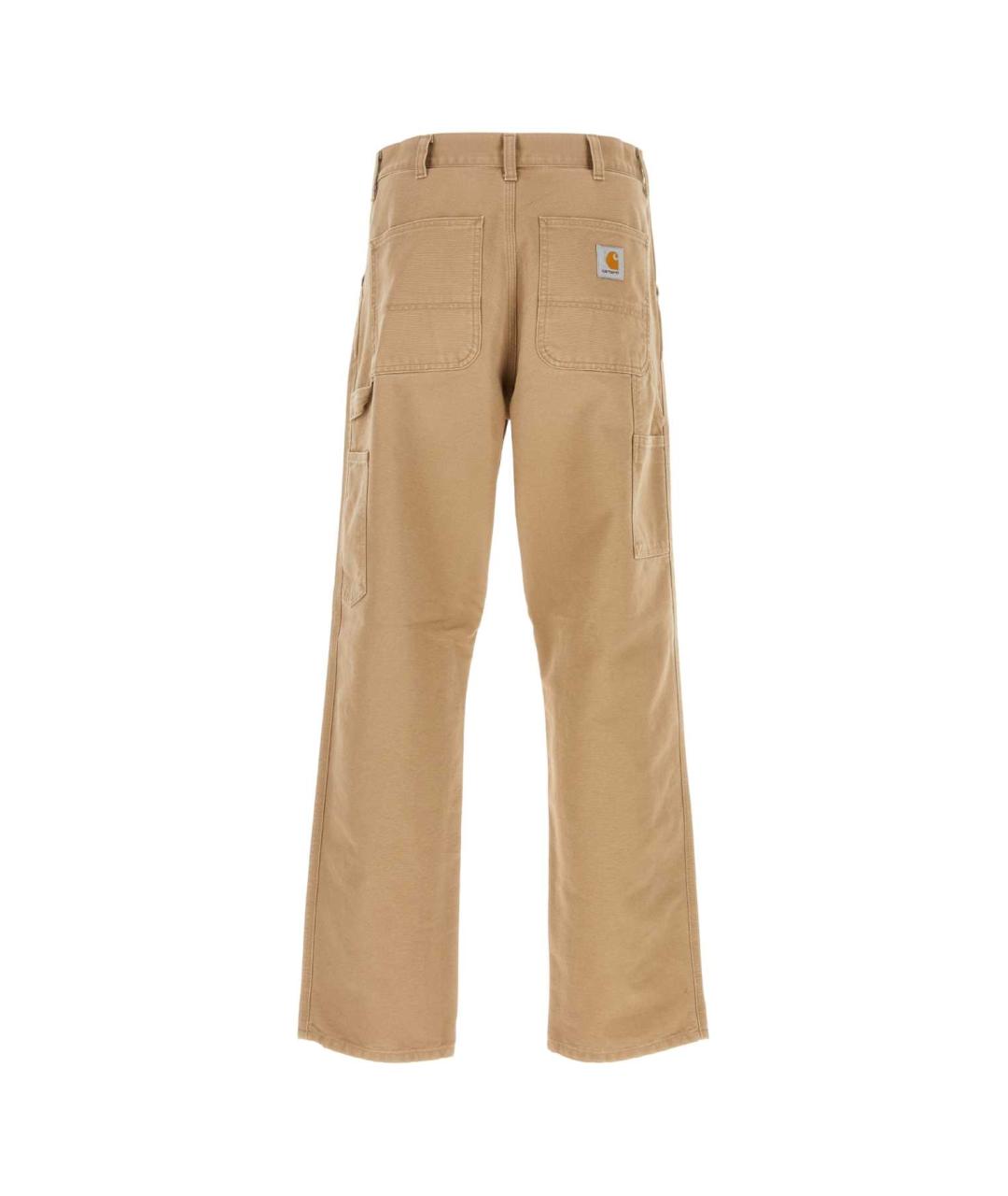 CARHARTT WIP Бежевые хлопковые повседневные брюки, фото 2