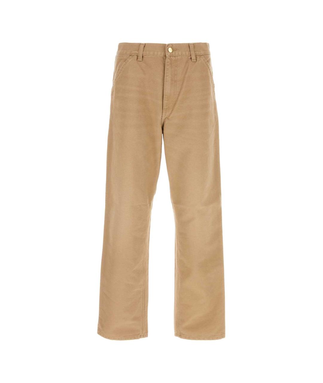 CARHARTT WIP Бежевые хлопковые повседневные брюки, фото 1
