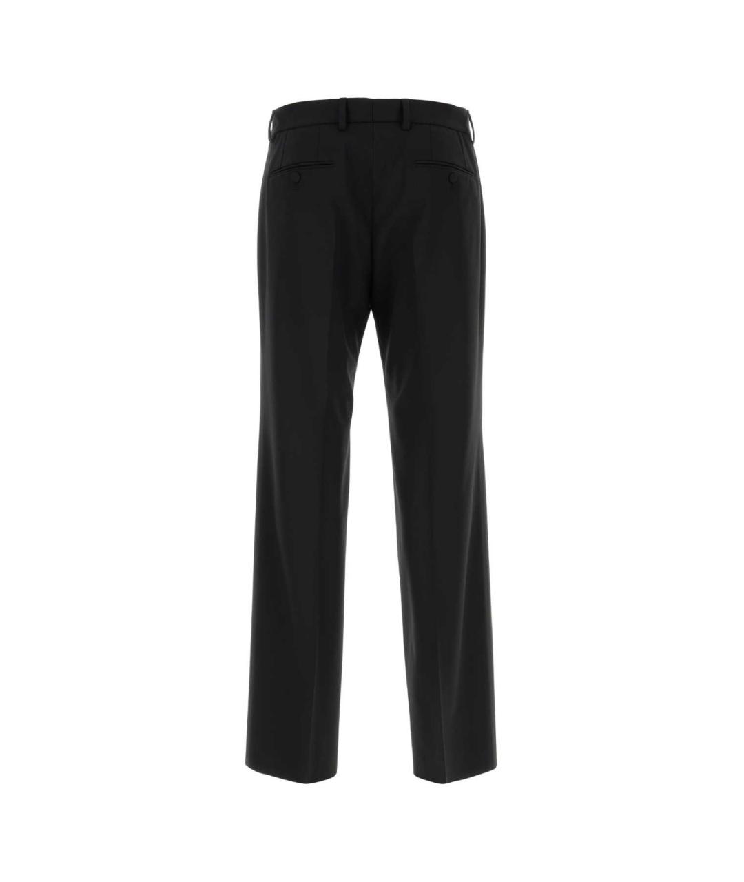 DOLCE&GABBANA Черные шерстяные классические брюки, фото 2