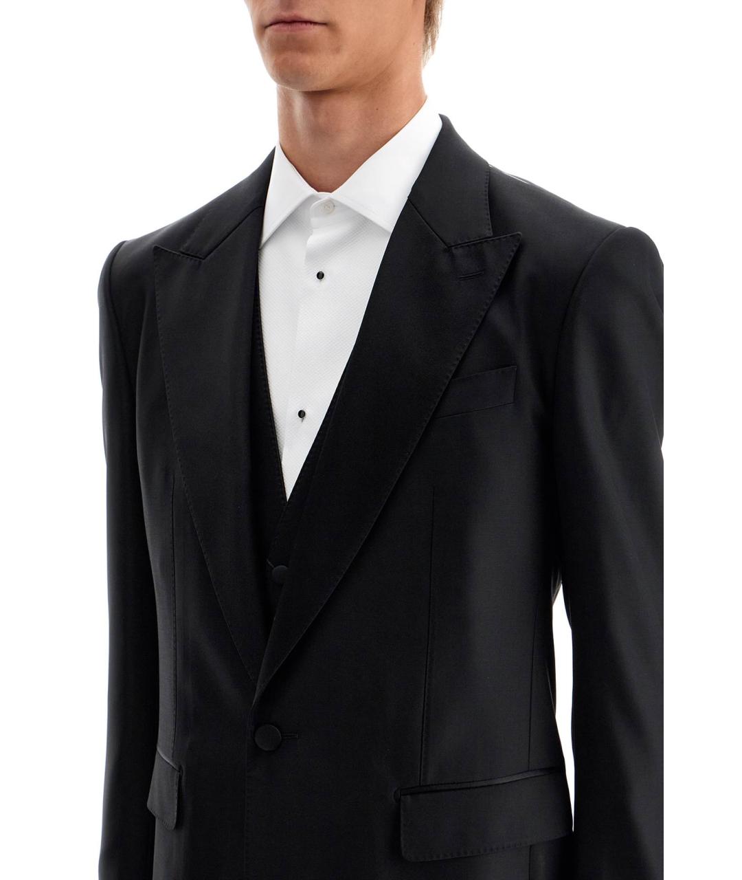 DOLCE&GABBANA Черный классический костюм, фото 4