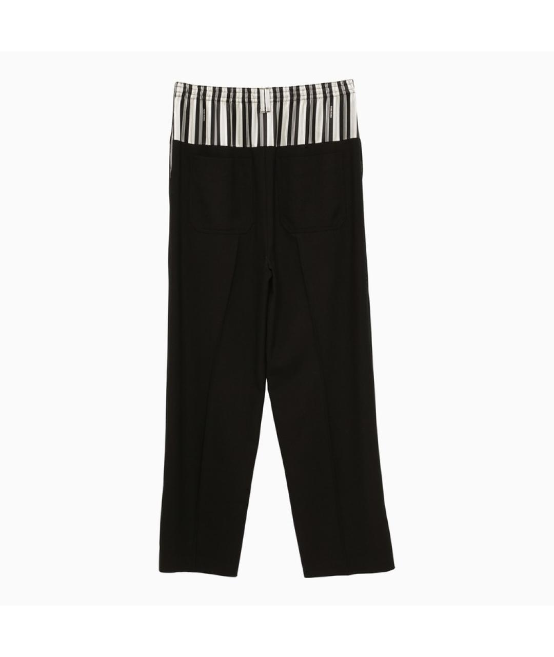 FENDI Черные шерстяные прямые брюки, фото 2