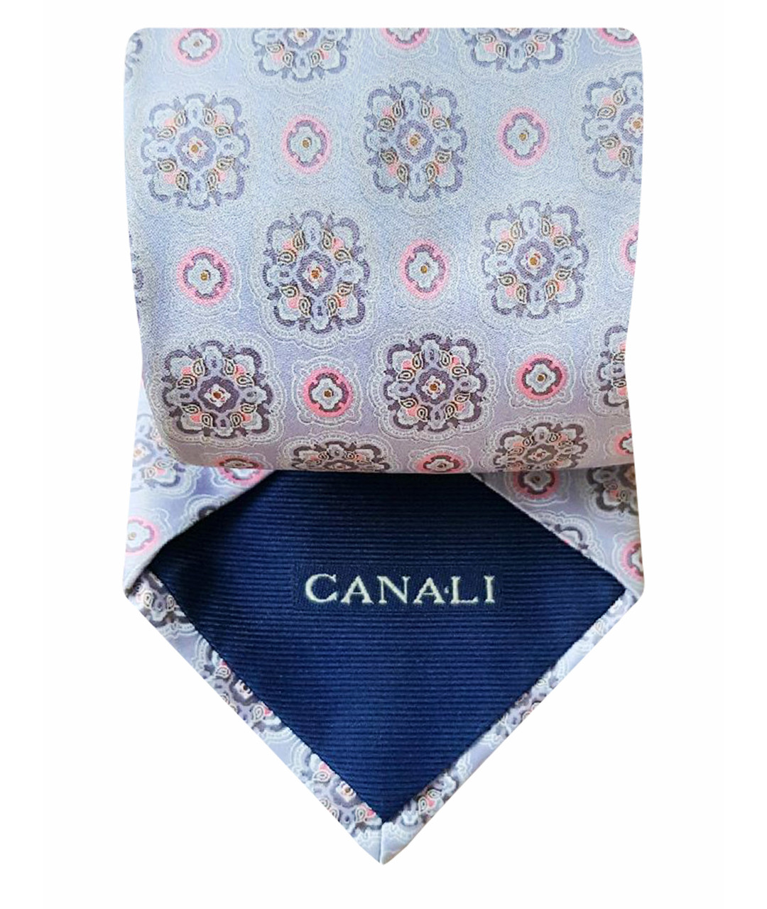 CANALI Серый шелковый галстук, фото 1