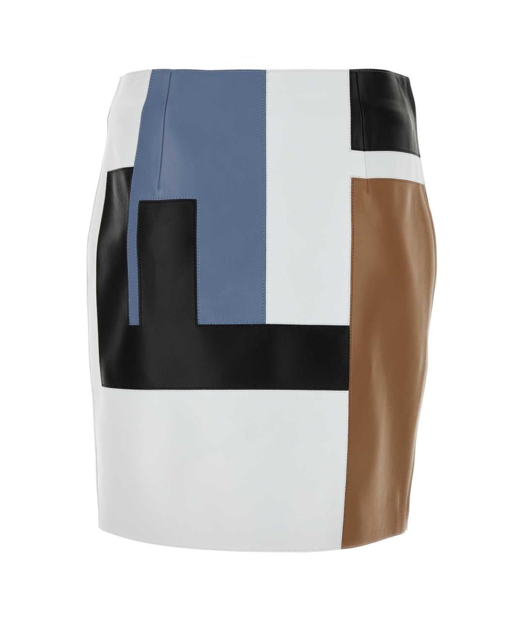 FENDI Мульти кожаная юбка мини, фото 2