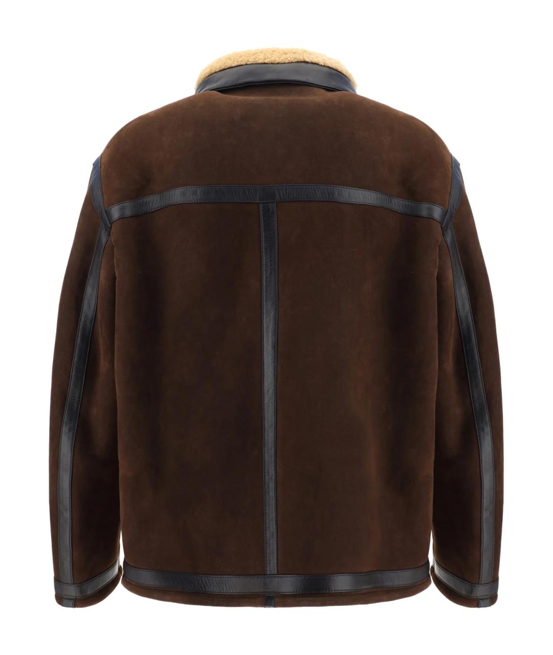 FENDI Коричневая меховая дубленка, фото 2