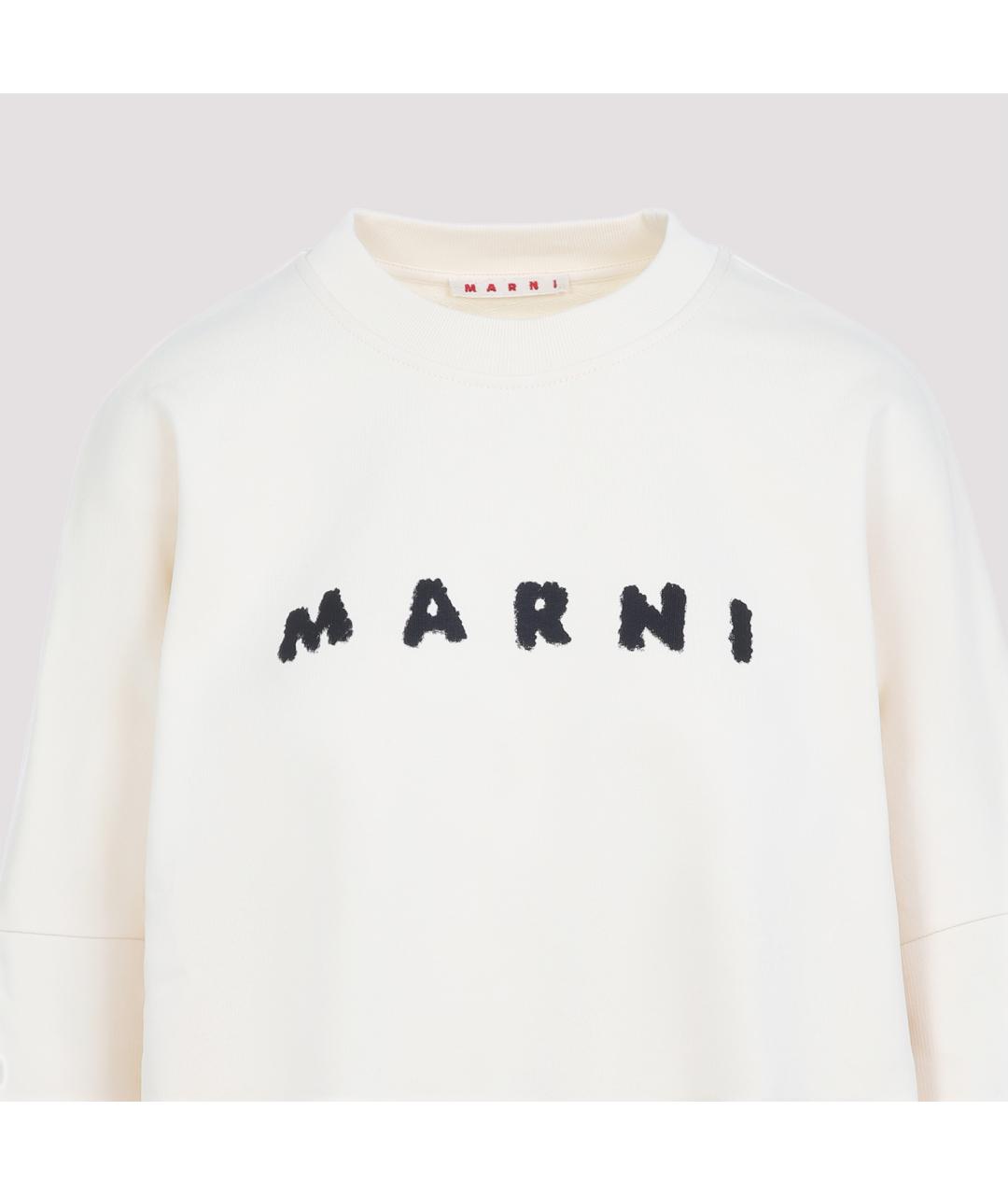 MARNI Белый хлопковый джемпер / свитер, фото 4