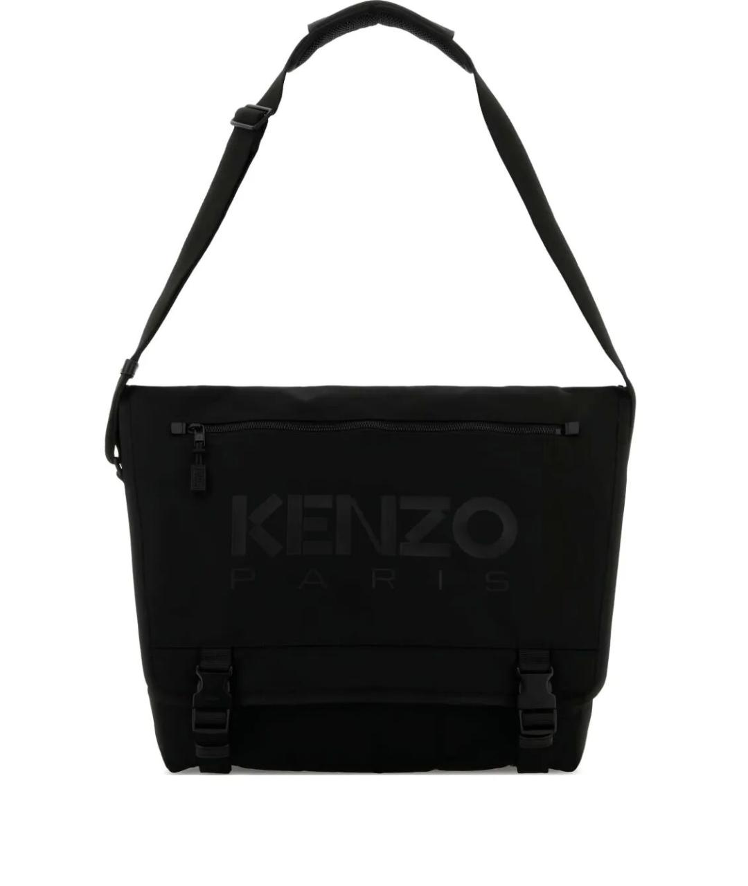 KENZO Черная синтетическая сумка через плечо, фото 1