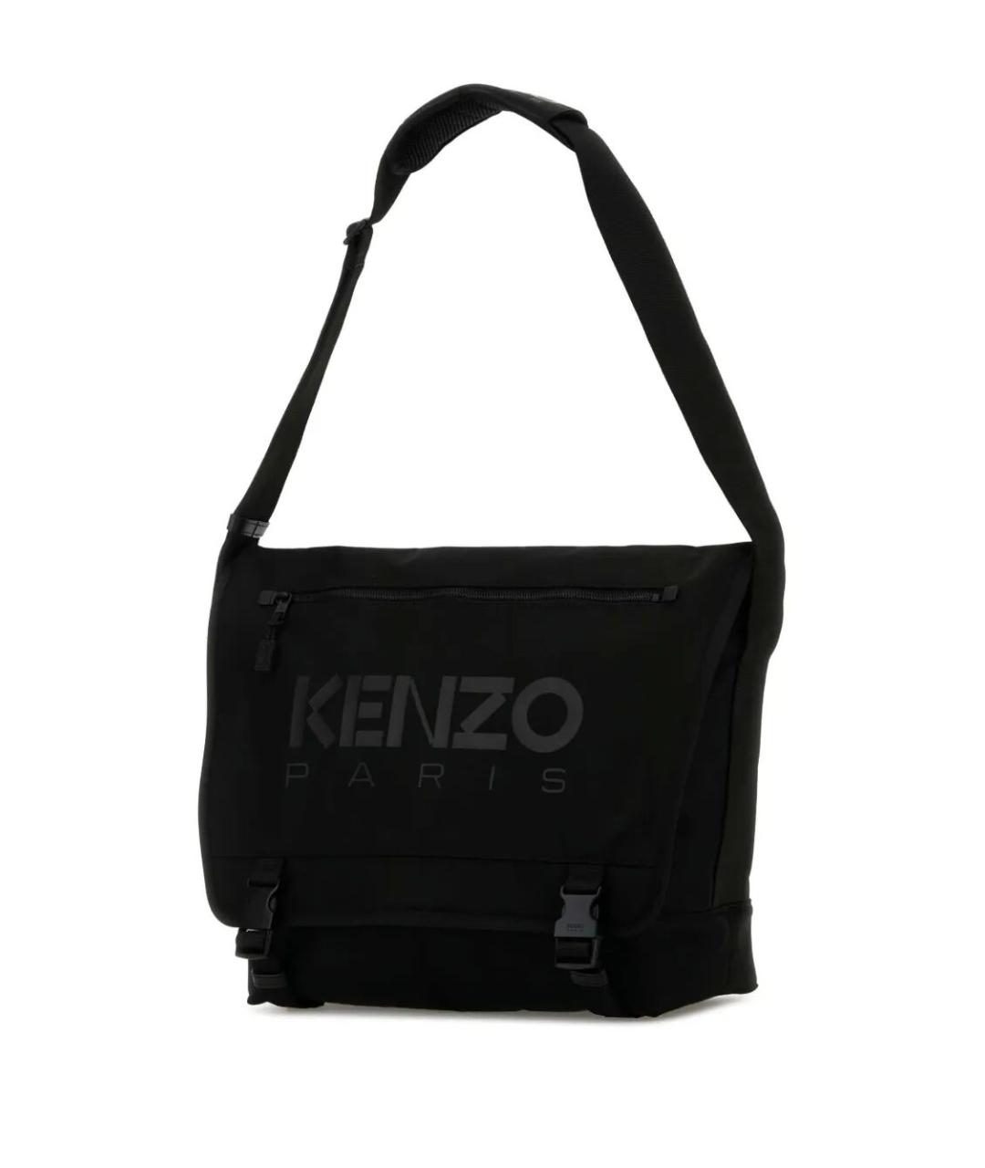 KENZO Черная синтетическая сумка через плечо, фото 2