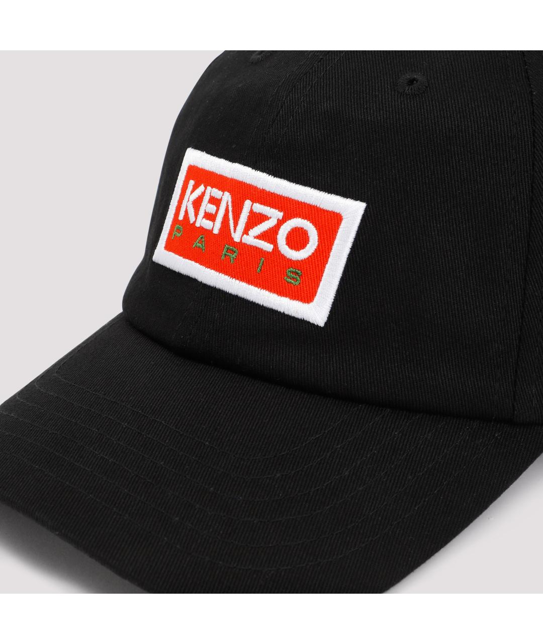 KENZO Черная хлопковая кепка, фото 4