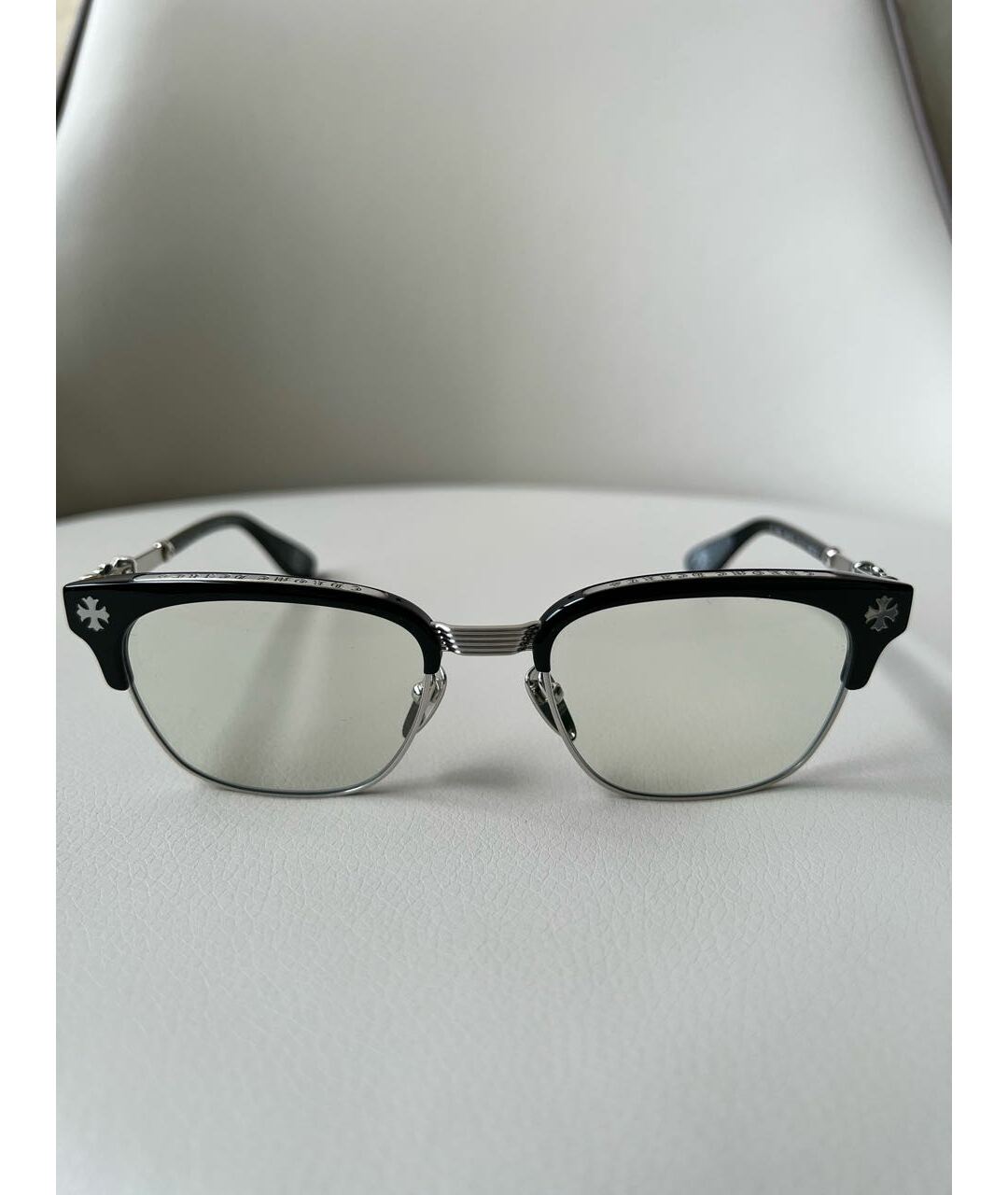 CHROME HEARTS Черные металлические солнцезащитные очки, фото 9