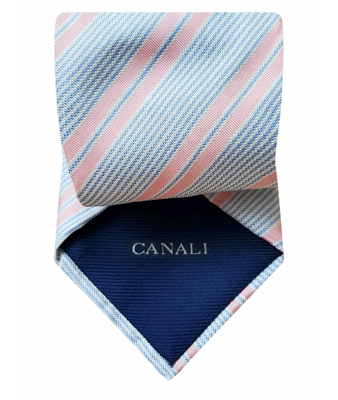 CANALI Голубой шелковый галстук, фото 1