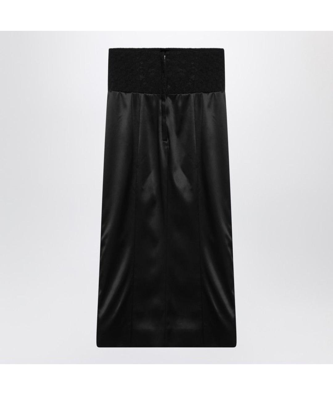 DOLCE&GABBANA Черная юбка миди, фото 2