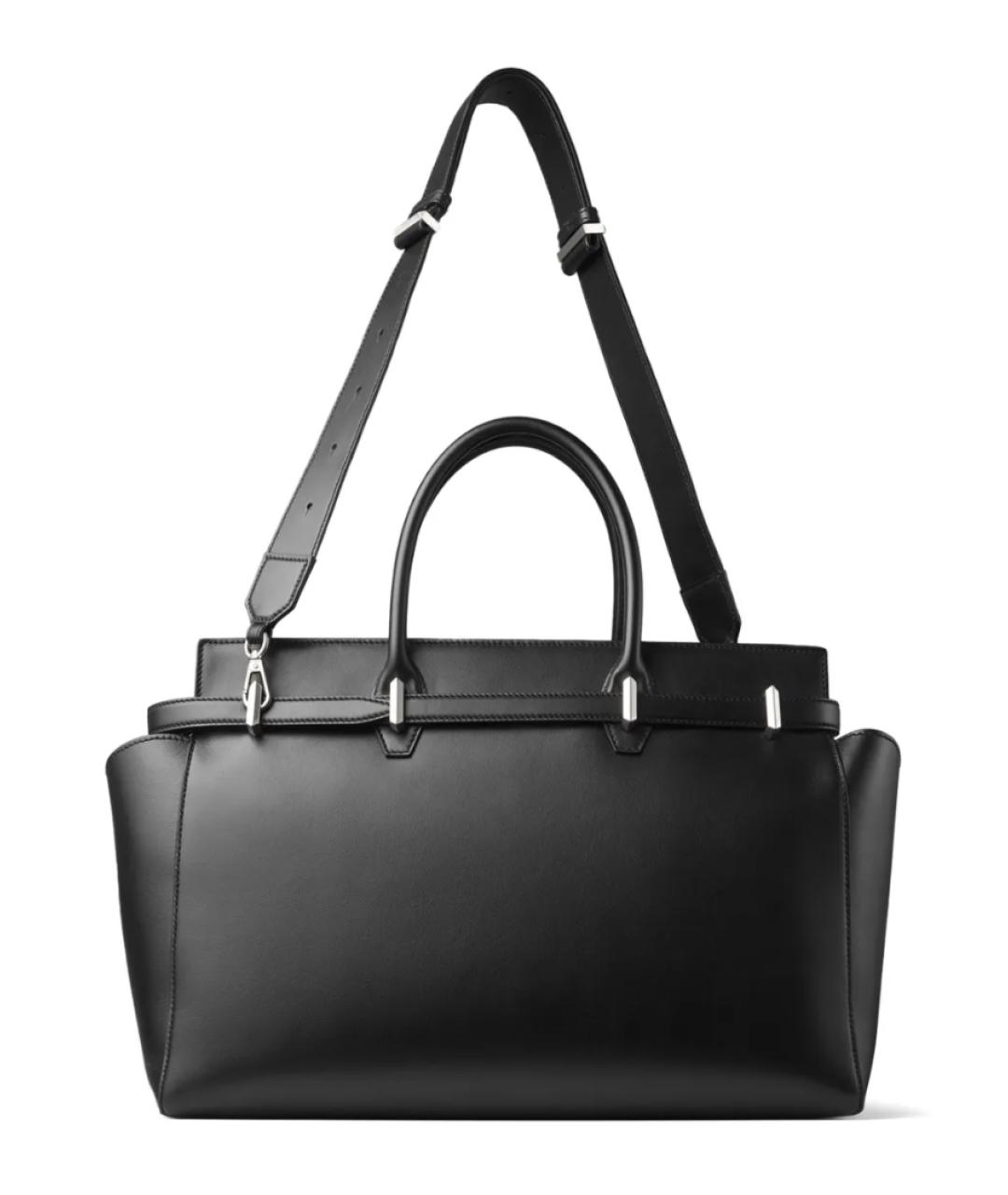 JIMMY CHOO Черная кожаная сумка тоут, фото 3