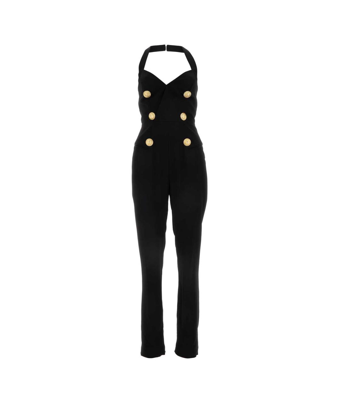 BALMAIN Черный вискозный комбинезон, фото 1