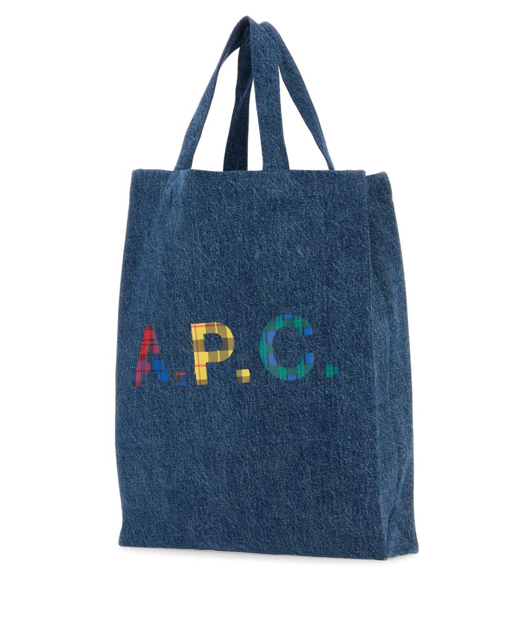 A.P.C. Синяя хлопковая сумка тоут, фото 2