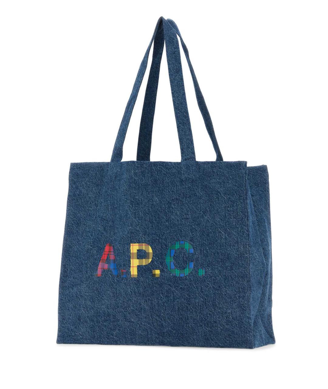 A.P.C. Синяя деним сумка тоут, фото 2