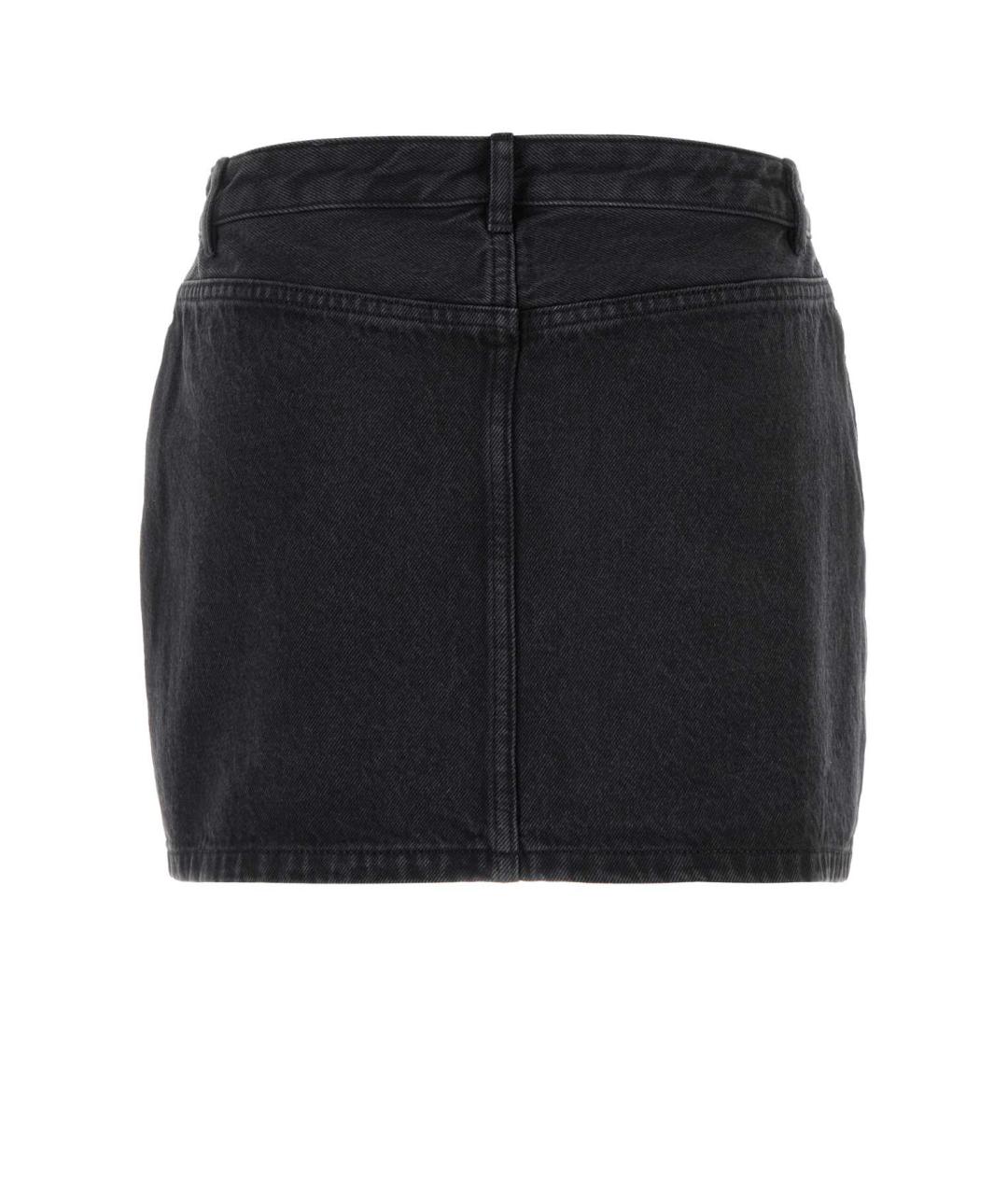 A.P.C. Черная хлопковая юбка мини, фото 2