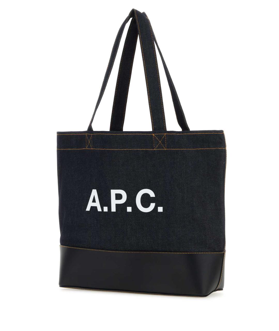 A.P.C. Синяя деним сумка тоут, фото 2