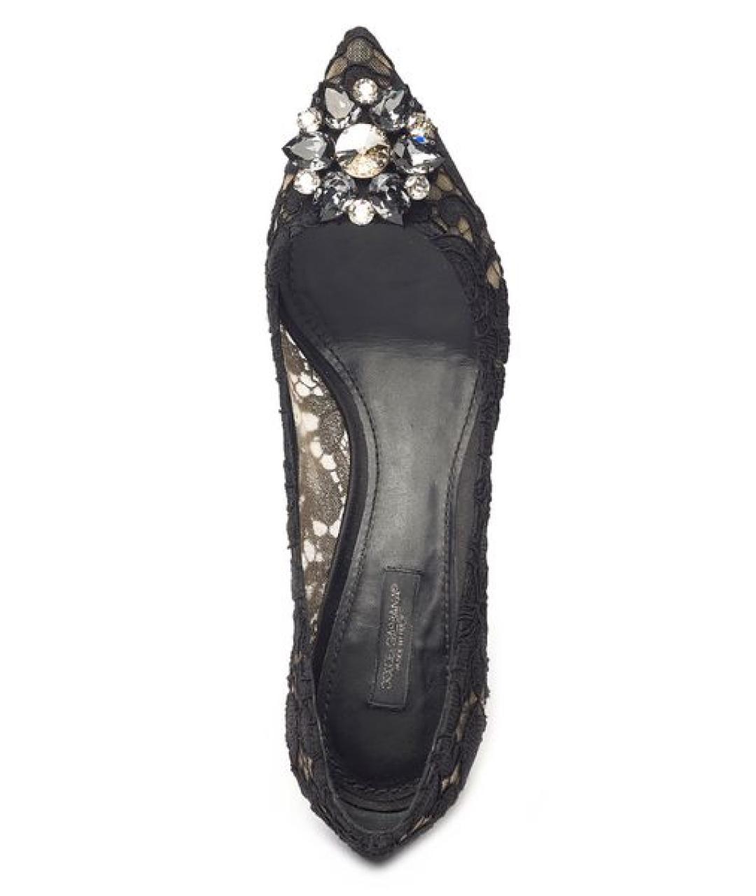 DOLCE&GABBANA Черные текстильные туфли, фото 3