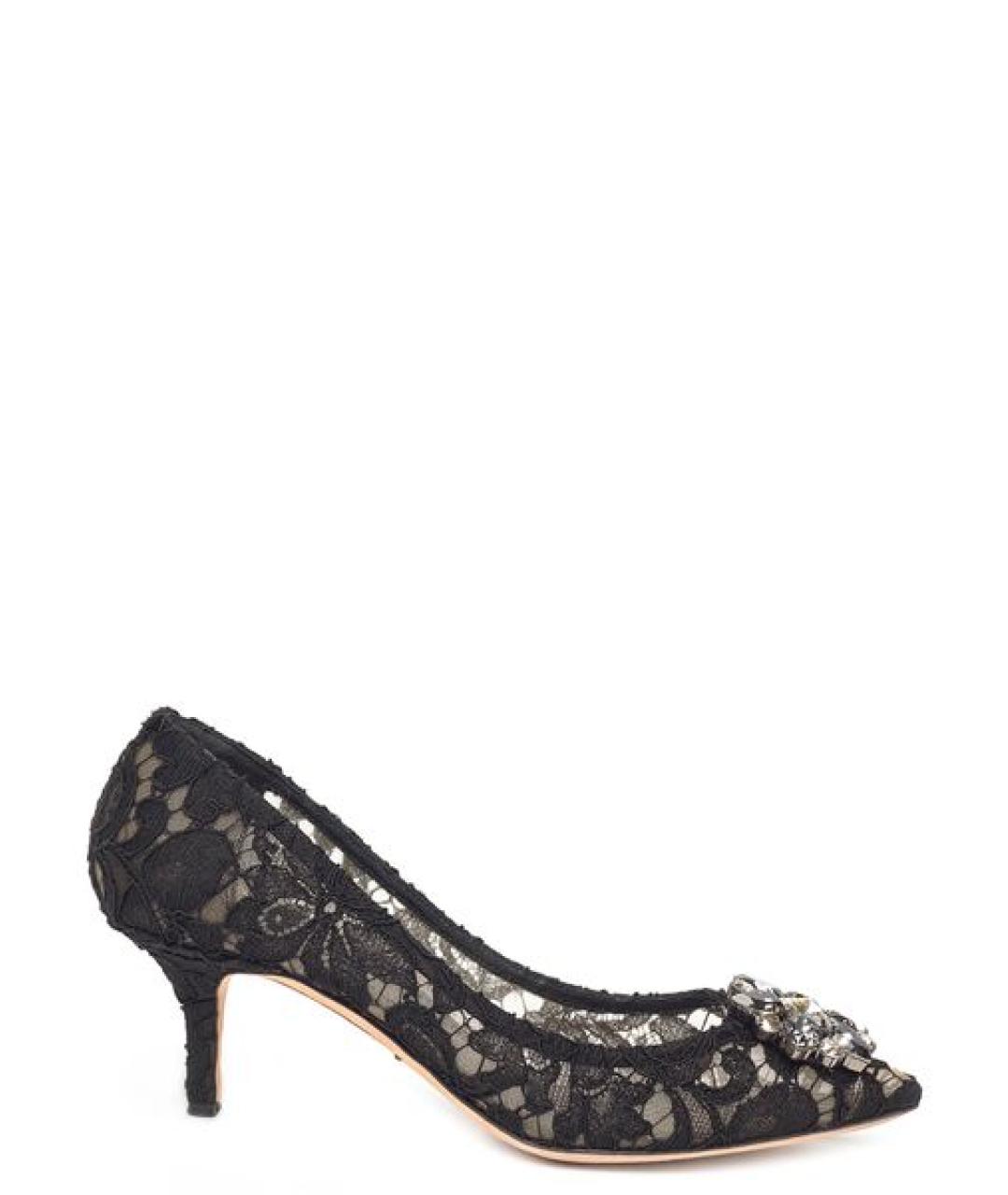DOLCE&GABBANA Черные текстильные туфли, фото 1