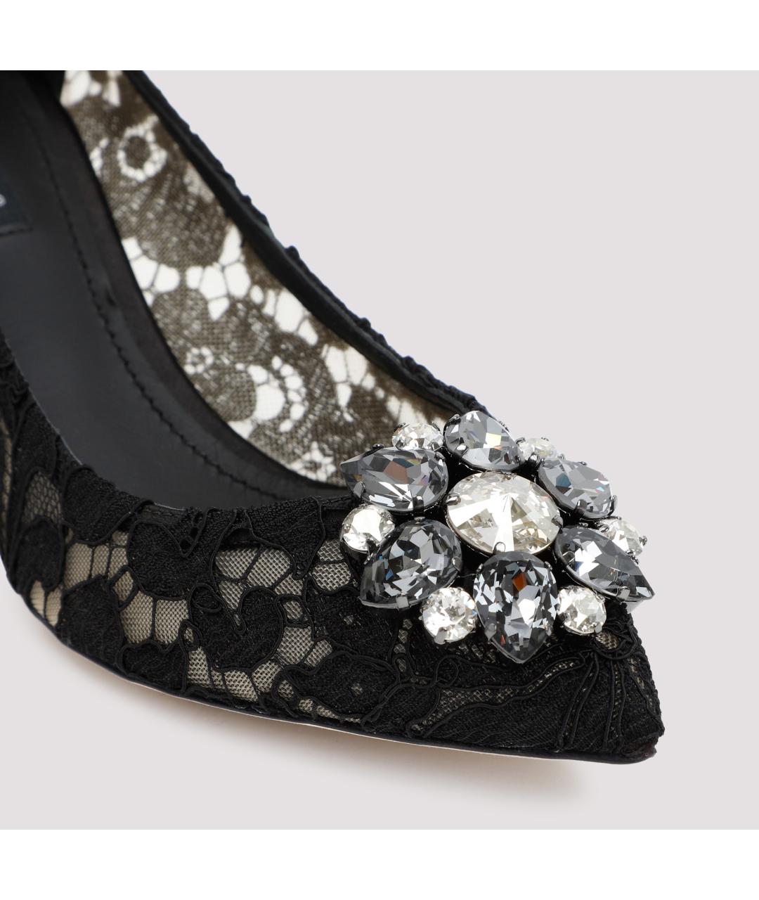 DOLCE&GABBANA Черные текстильные туфли, фото 5