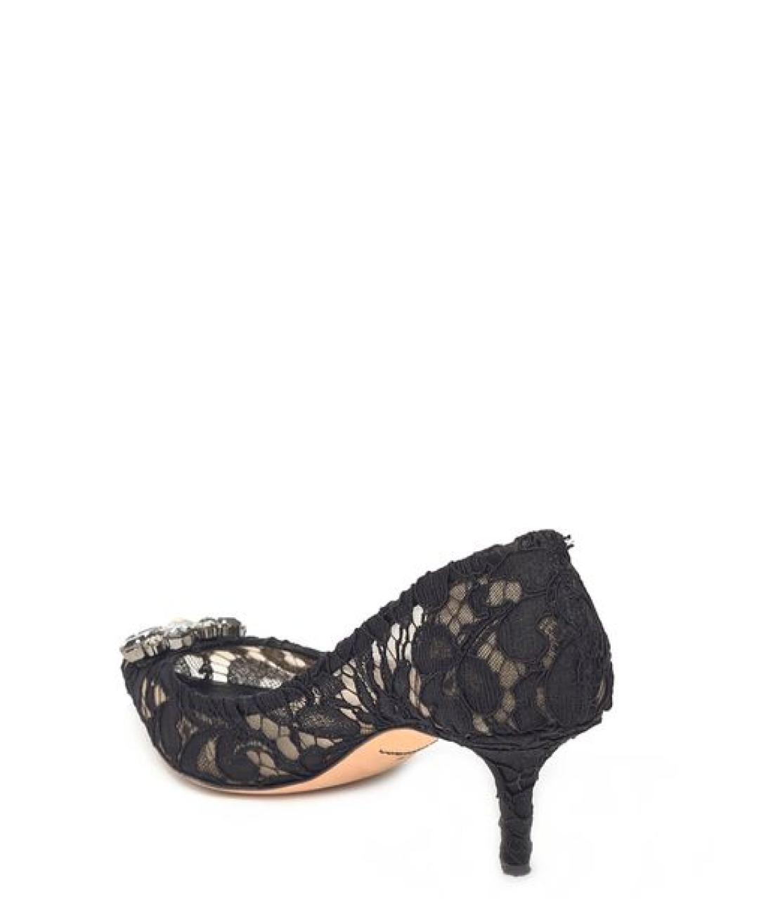 DOLCE&GABBANA Черные текстильные туфли, фото 2