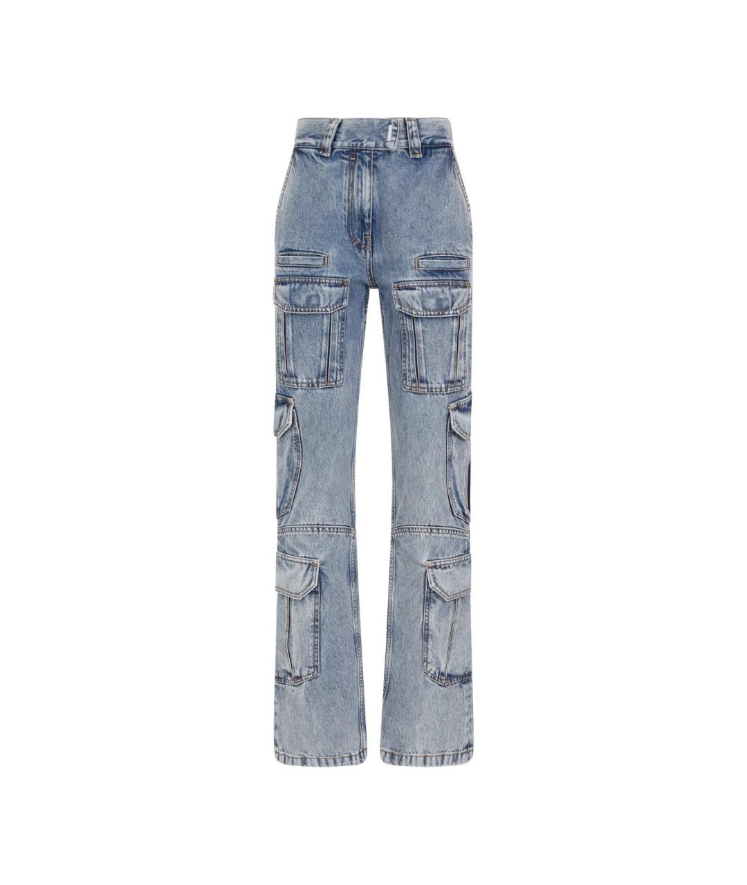 GIVENCHY Голубые хлопковые прямые джинсы, фото 1