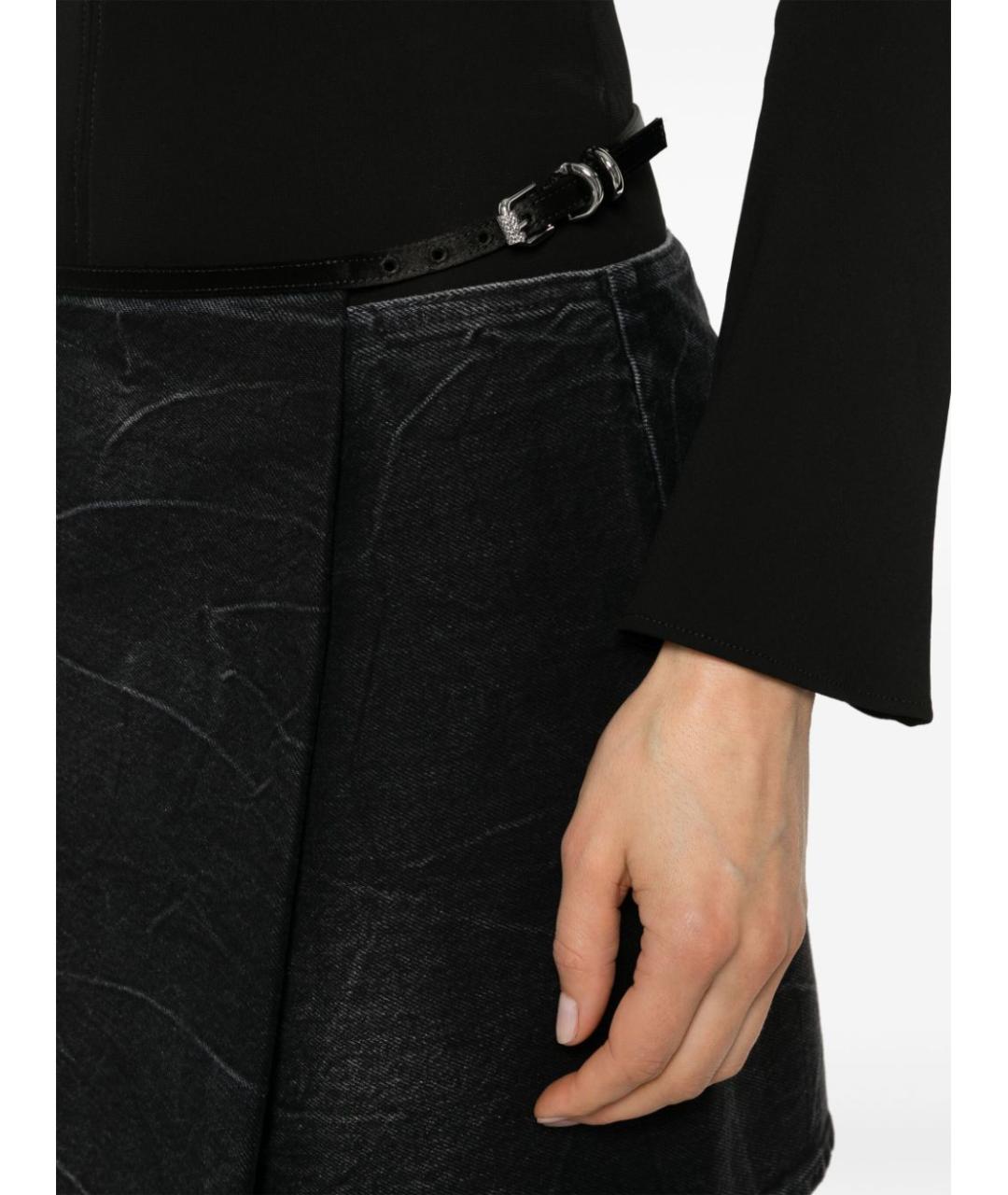 GIVENCHY Черная хлопковая юбка мини, фото 5