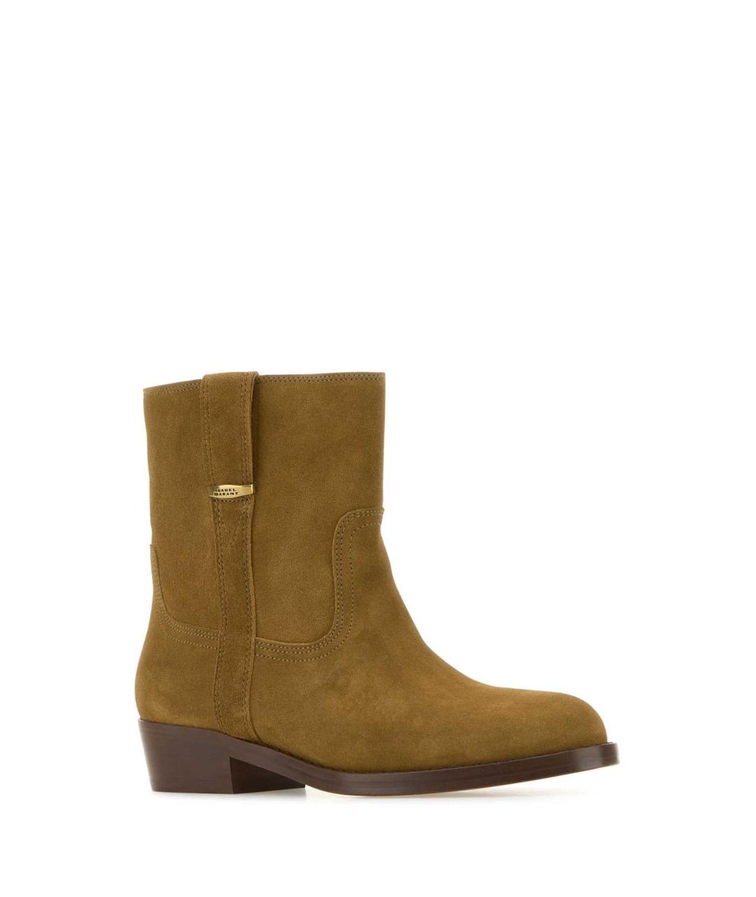 ISABEL MARANT Бежевые кожаные полусапоги, фото 2