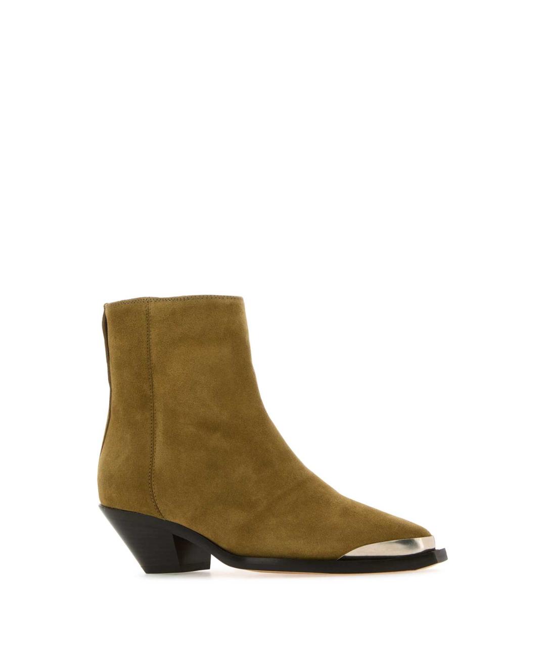 ISABEL MARANT Бежевые кожаные полусапоги, фото 2
