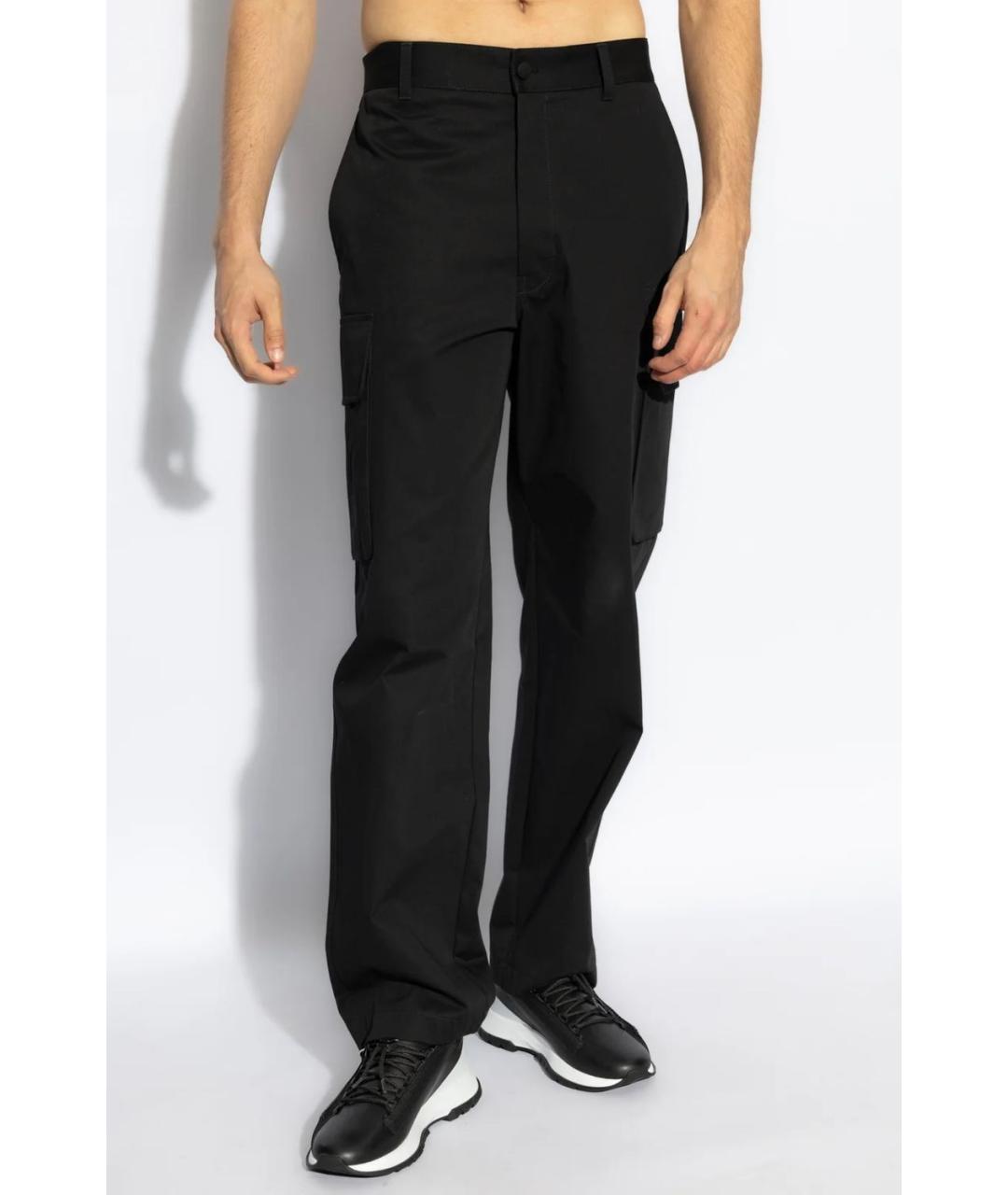 GIVENCHY Черные хлопковые прямые брюки, фото 2