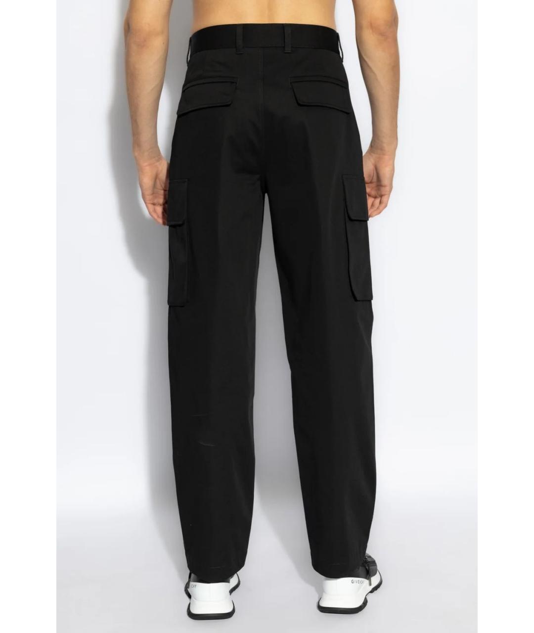 GIVENCHY Черные хлопковые прямые брюки, фото 3