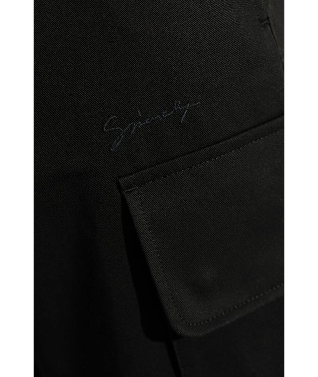 GIVENCHY Черные хлопковые прямые брюки, фото 4