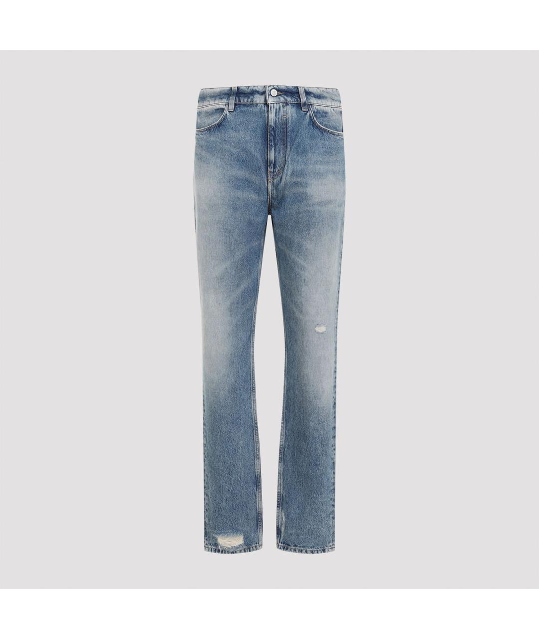 GIVENCHY Голубые хлопковые прямые джинсы, фото 2