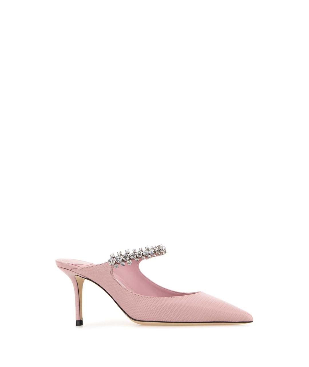 JIMMY CHOO Розовые кожаные мюли, фото 2