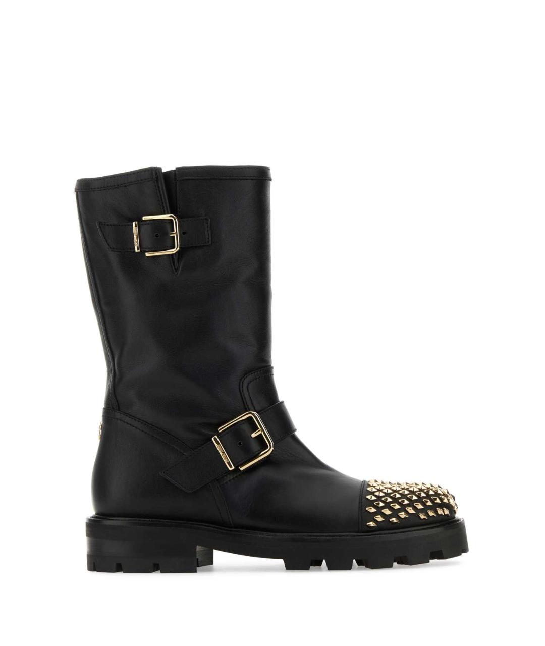 JIMMY CHOO Черные кожаные сапоги, фото 1