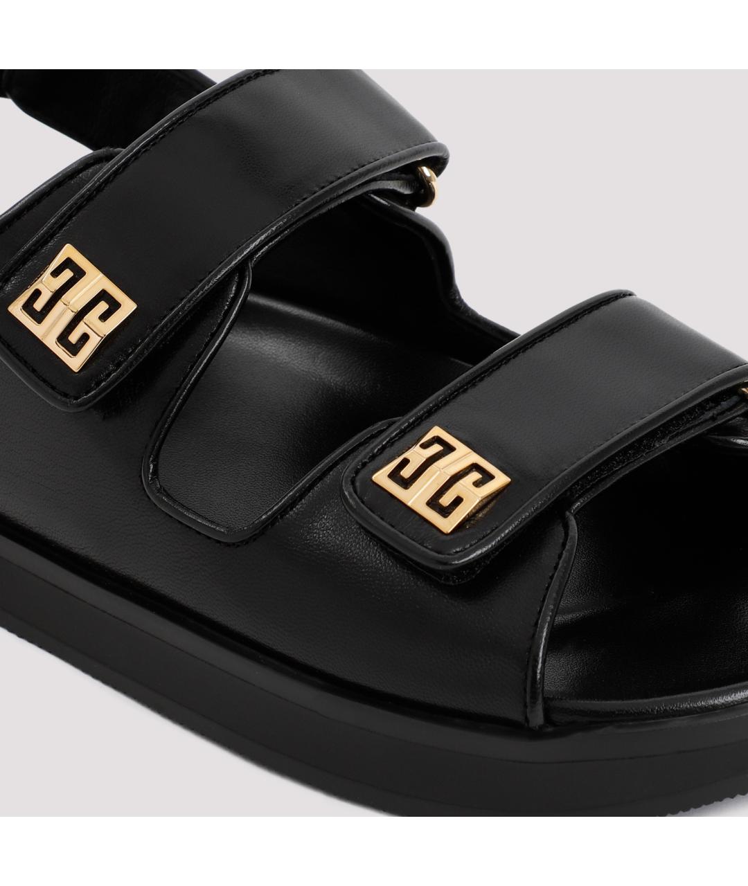 GIVENCHY Черные кожаные сандалии, фото 5