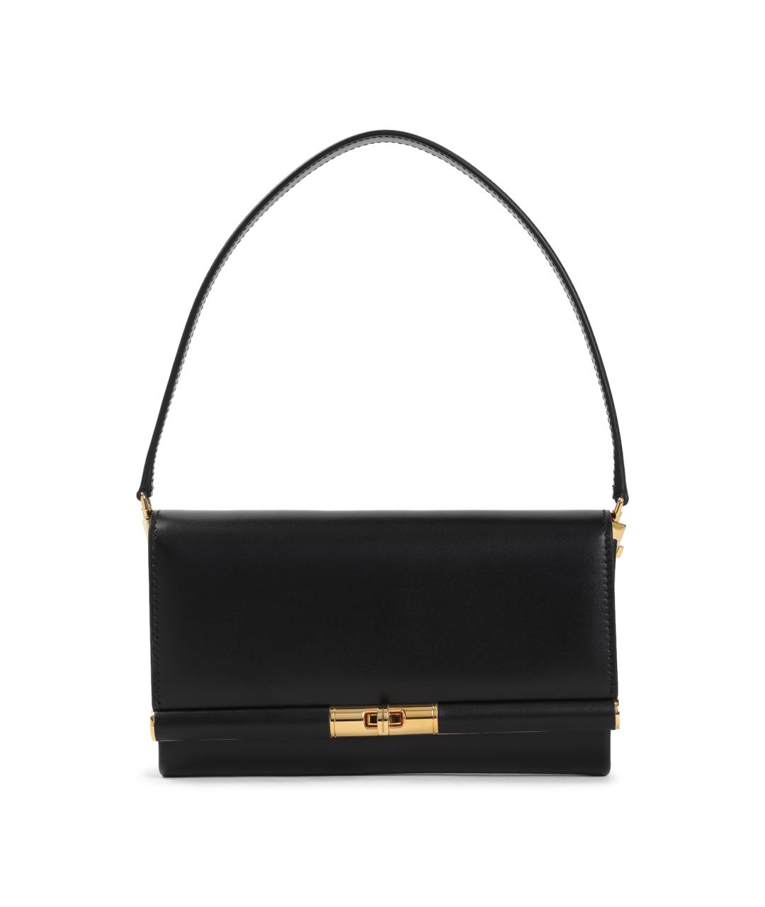 DOLCE&GABBANA Черная кожаная сумка через плечо, фото 1