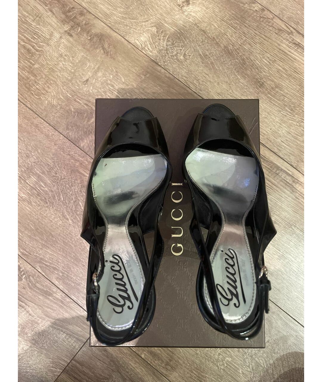 GUCCI Черные туфли из лакированной кожи, фото 3