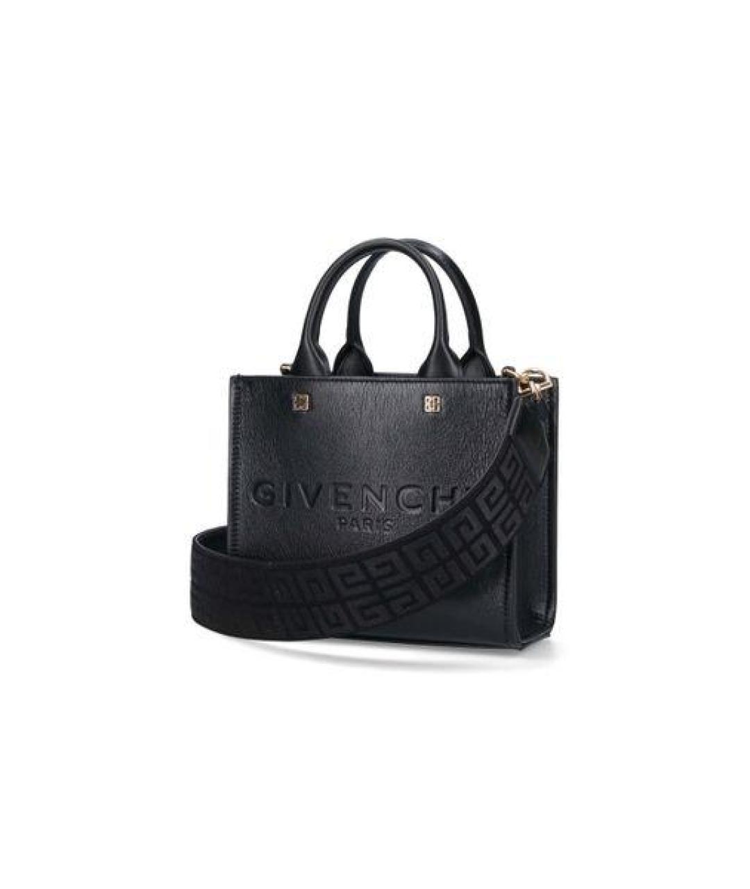 GIVENCHY Черная кожаная сумка тоут, фото 3