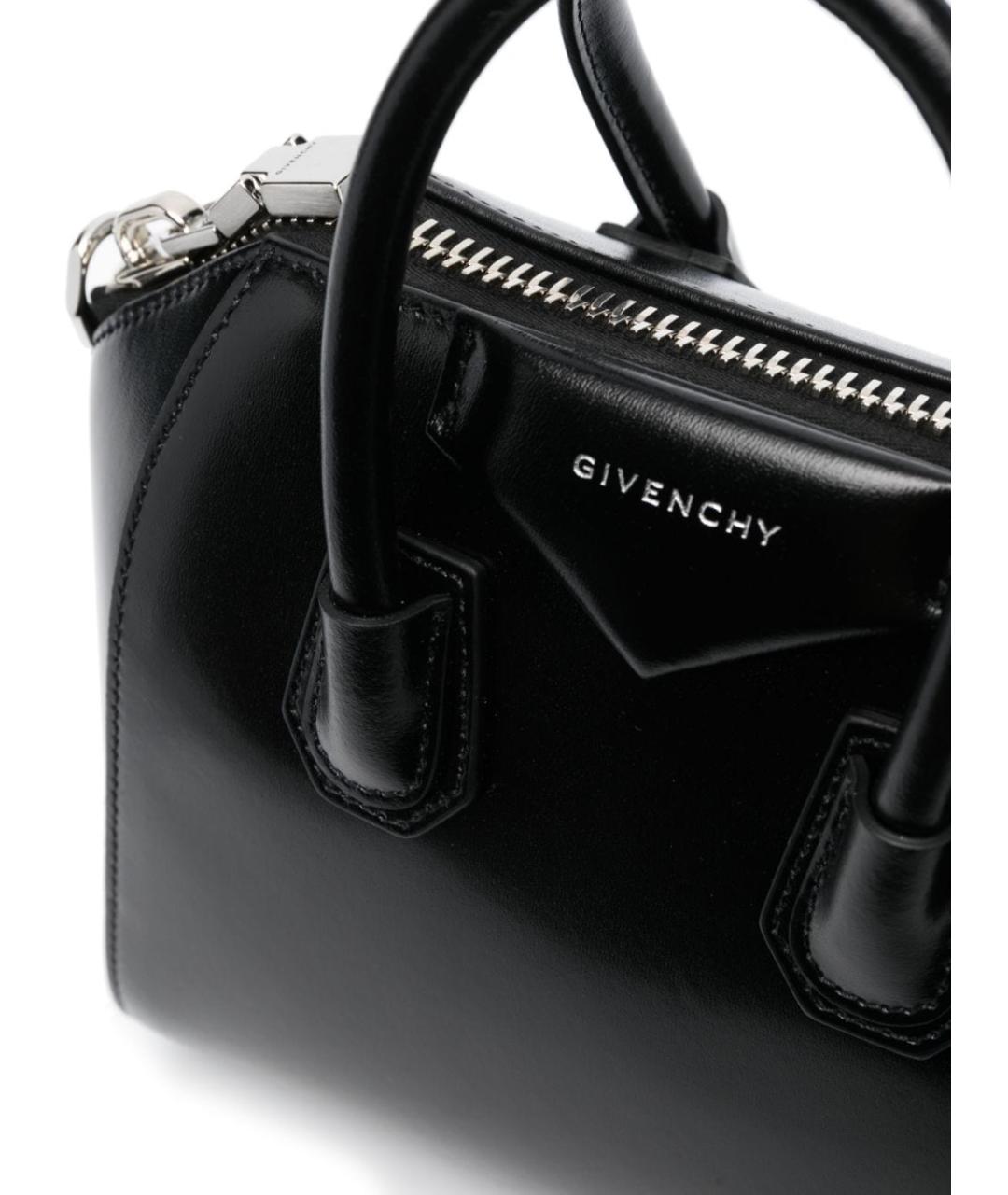 GIVENCHY Черная кожаная сумка с короткими ручками, фото 5