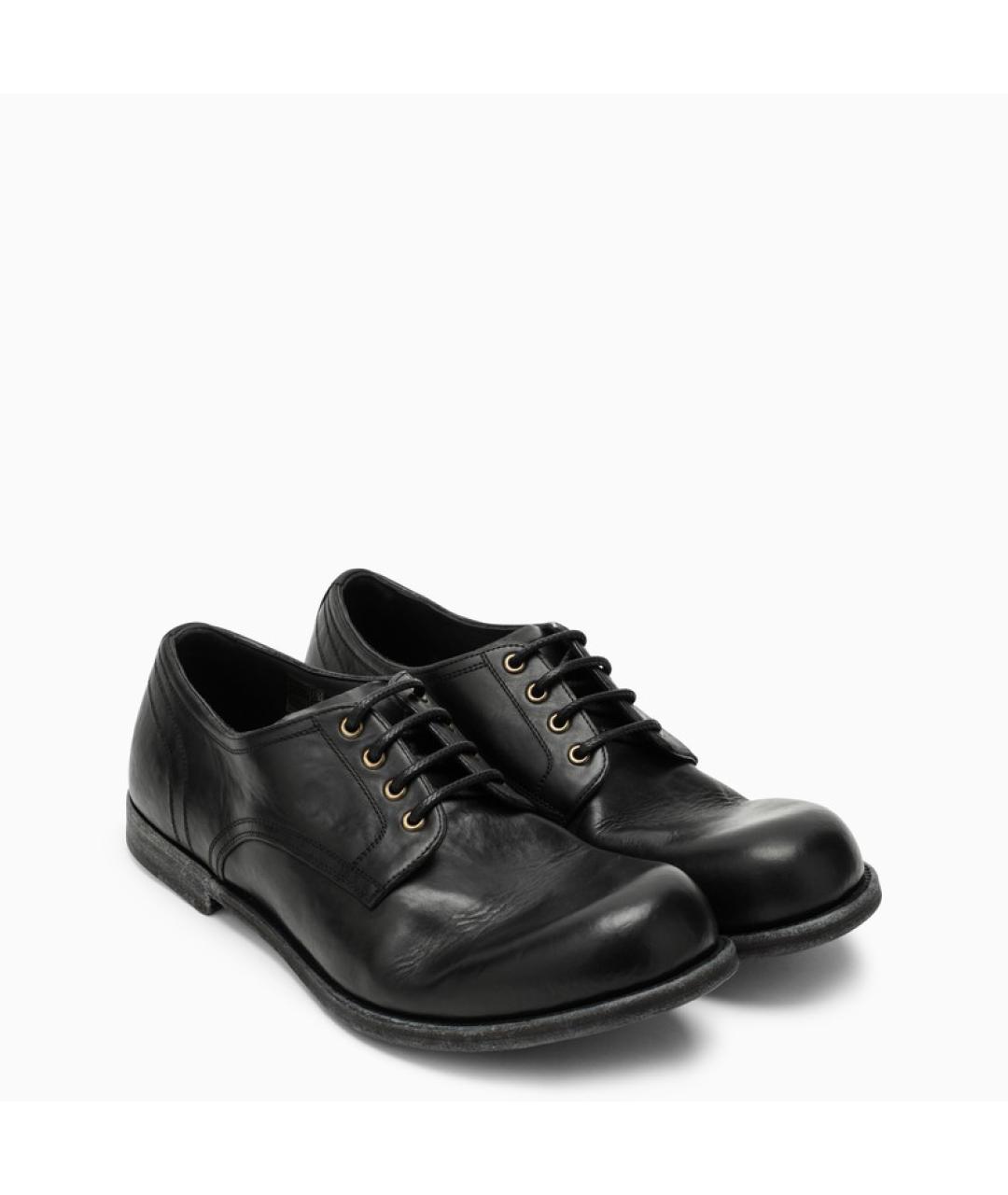 DOLCE&GABBANA Черные кожаные туфли, фото 2