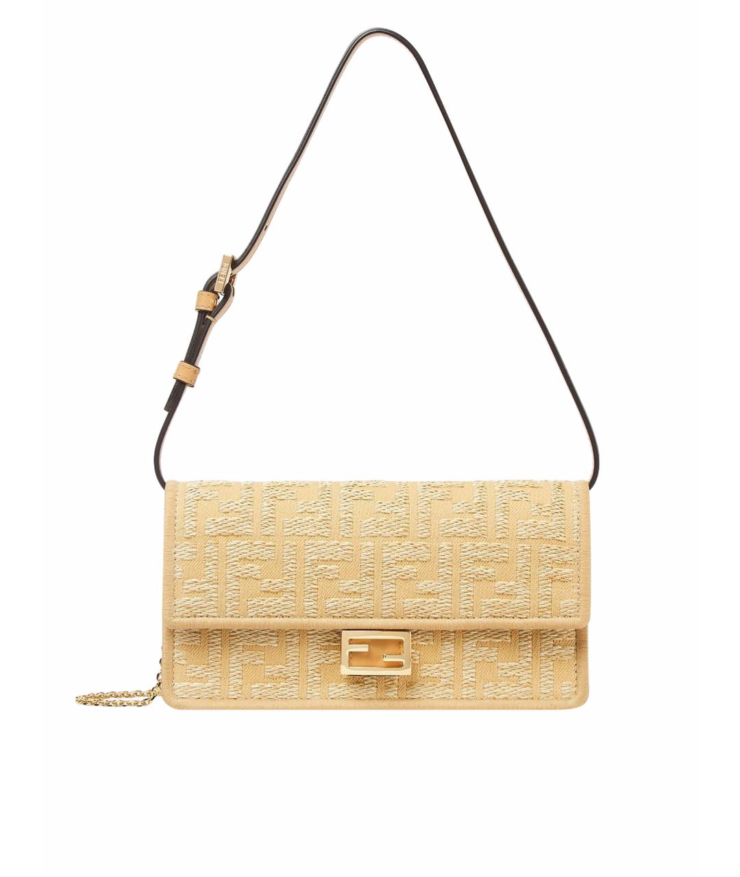 FENDI Бежевый кожаный кошелек, фото 1