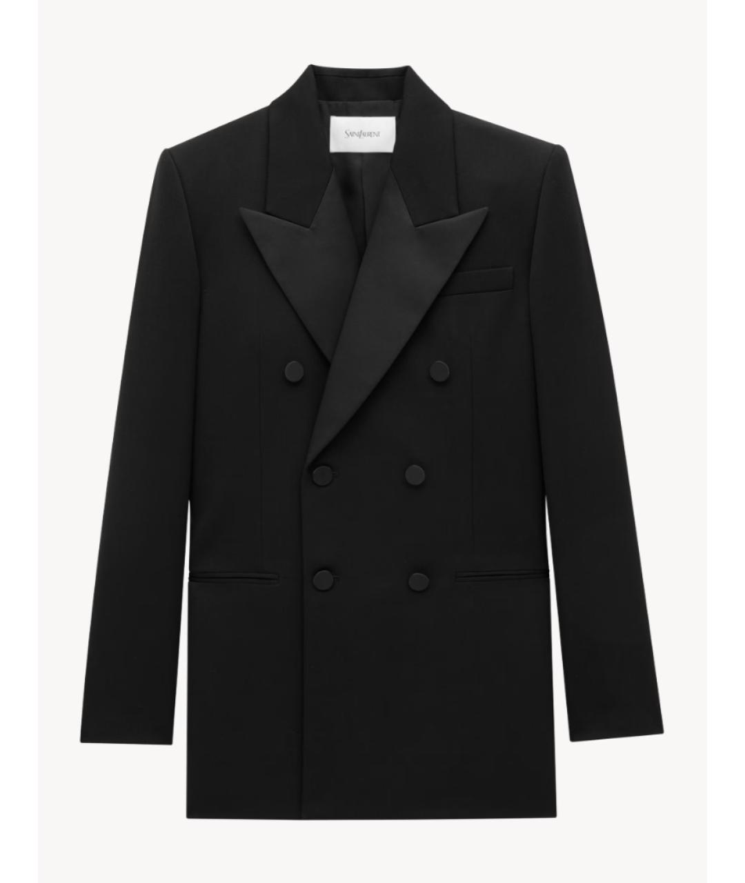 SAINT LAURENT Черная шерстяная куртка, фото 7