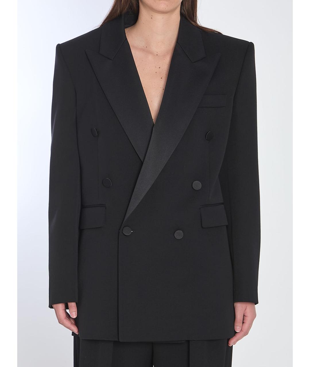 SAINT LAURENT Черная шерстяная куртка, фото 2