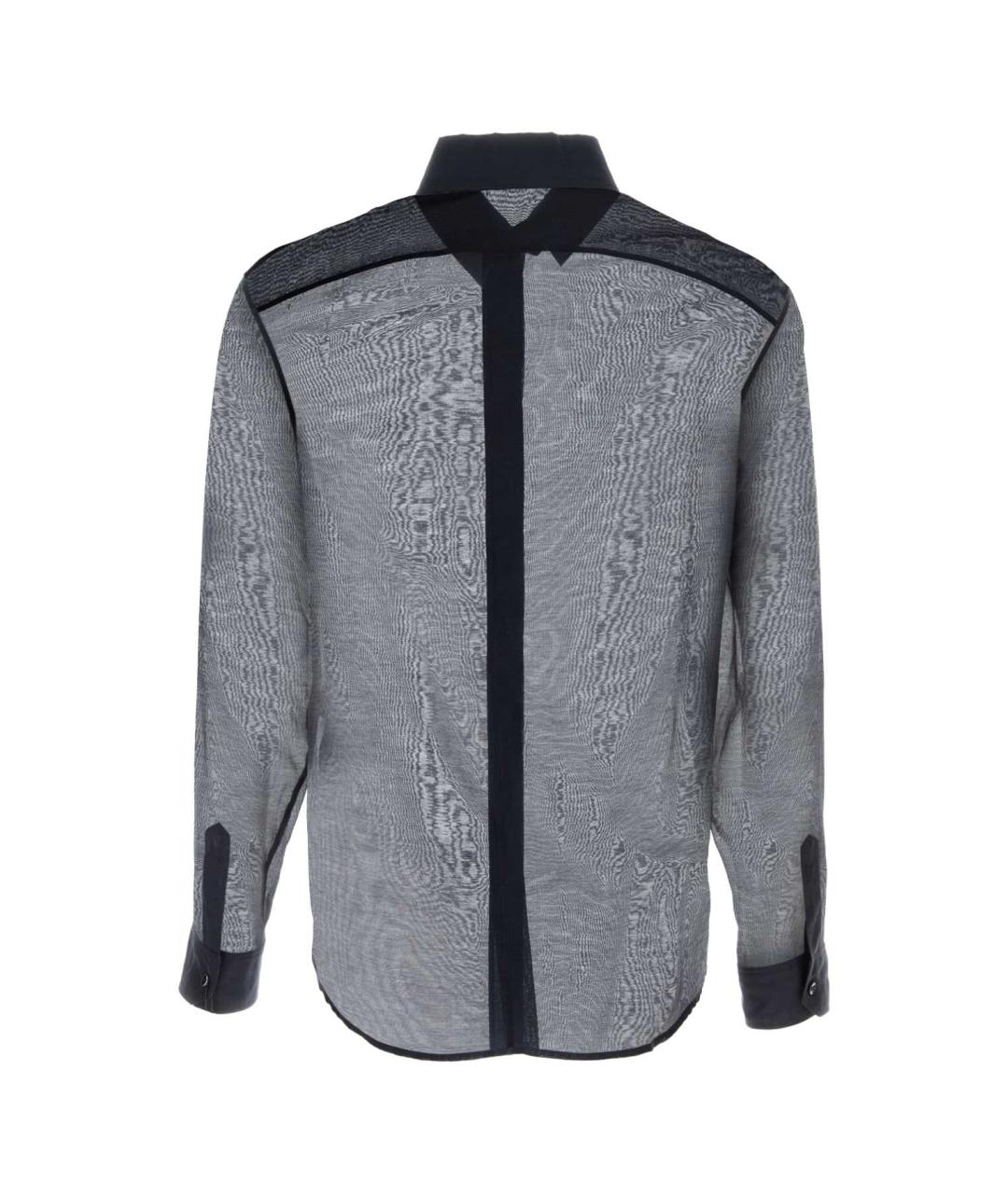 SAINT LAURENT Темно-синяя хлопковая кэжуал рубашка, фото 2