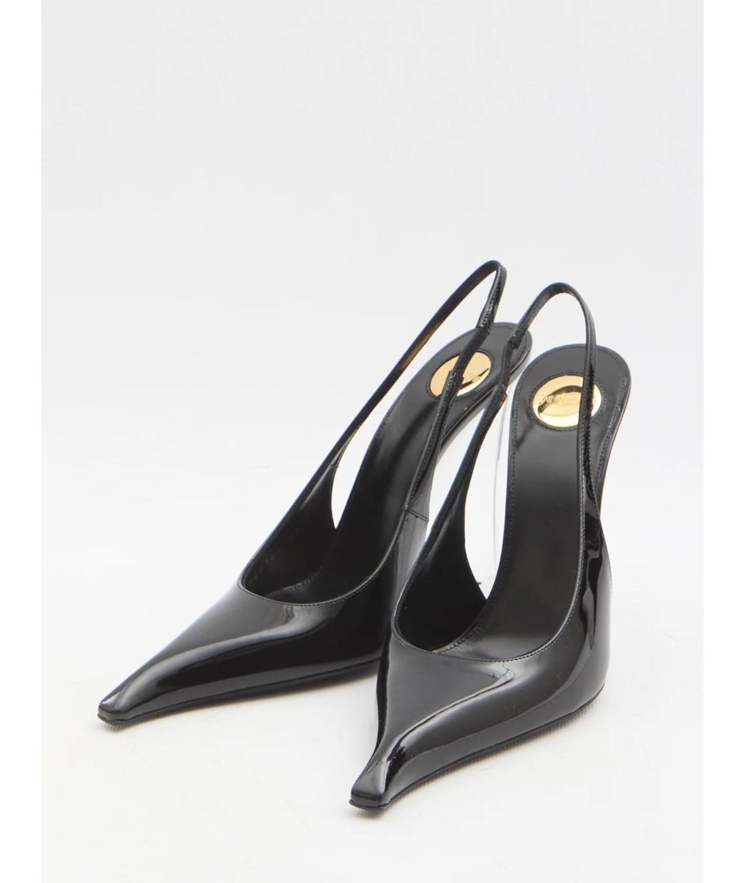 SAINT LAURENT Черные туфли из лакированной кожи, фото 3