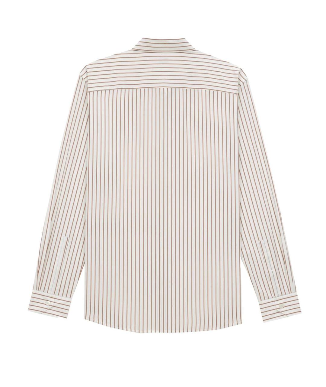 SAINT LAURENT Бежевая хлопковая классическая рубашка, фото 2